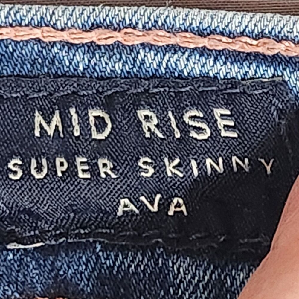 Lucky Brand Mid Rise Super Skinny Jeans Distressed Light Wash 6/28 - Picture 7 of 13